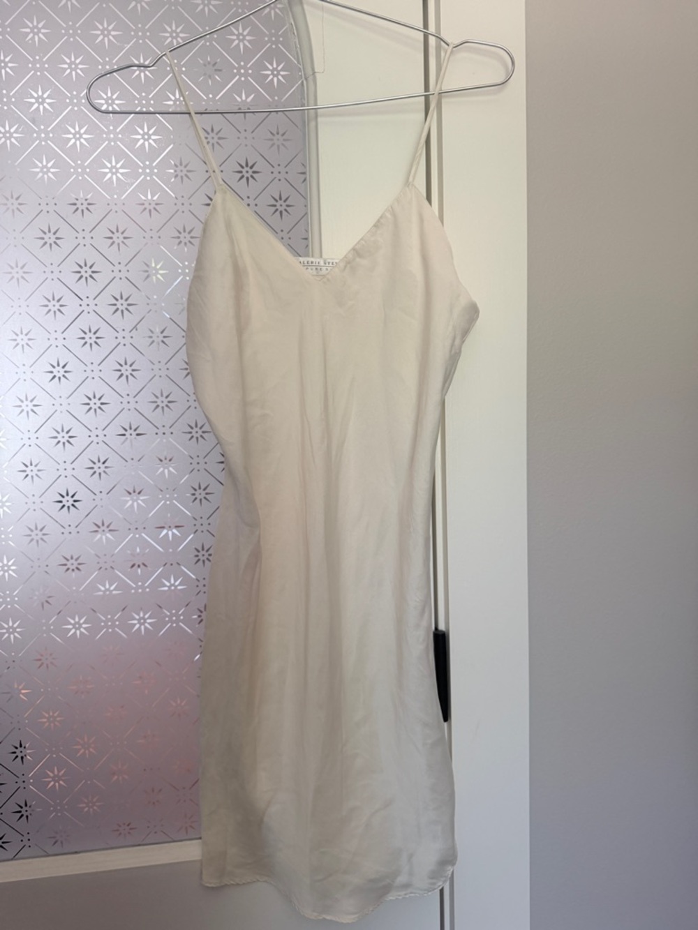 Vintage Valerie Stevens Pure Silk Elegant Cream Slip Dress Spaghetti Straps Sz M - Picture 6 of 6